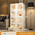 Home Cat Cages  Litter Box Integrated Transparent  Villa Indoor Fence Pet Cabinet with Closed Toilet  House Ek