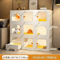 Home Cat Cages  Litter Box Integrated Transparent  Villa Indoor Fence Pet Cabinet with Closed Toilet  House Ek