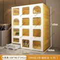 Home Cat Cages  Litter Box Integrated Transparent  Villa Indoor Fence Pet Cabinet with Closed Toilet  House Ek