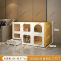 Home Cat Cages  Litter Box Integrated Transparent  Villa Indoor Fence Pet Cabinet with Closed Toilet  House Ek